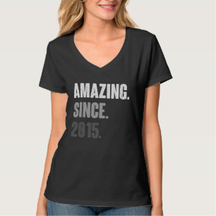 Camiseta Vintage de 8 años 2015 Cumpleaños Octava Decoració