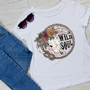Camiseta Vintage de alma salvaje mujeres florales