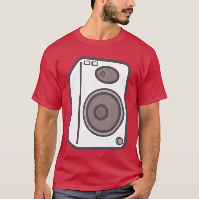 Camiseta vintage de altavoces de música (Anverso)