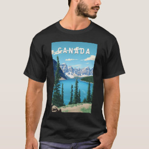 Camiseta Vintage de arte de viajes en Ilustracion de Canadá