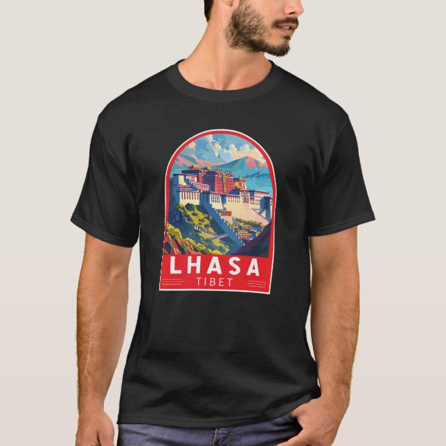 Camiseta Vintage de arte de viajes en Tibet (Anverso)