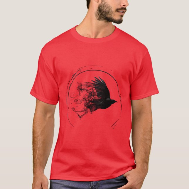 Camiseta Vintage de ave oscura (Anverso)