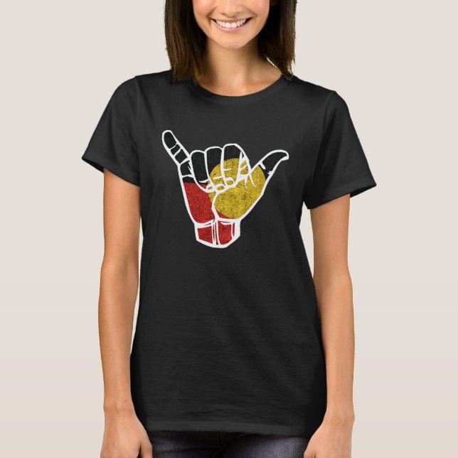 Camiseta Vintage de bandera aborigen (Anverso)