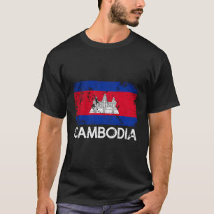 Camiseta Vintage de bandera camboyana hecho en regalo de Ca