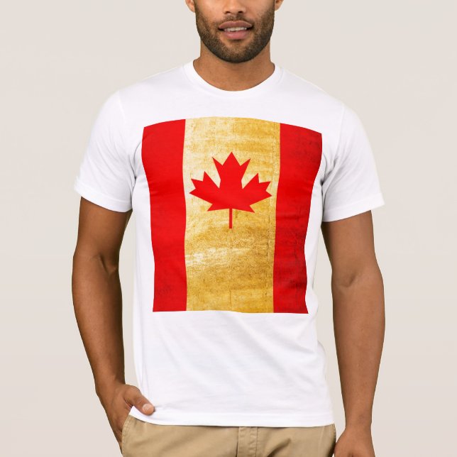 Camiseta Vintage de bandera de Canadá (Anverso)