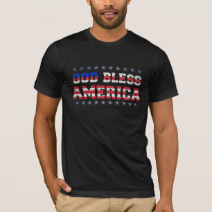 Camiseta vintage de bandera patriótica Dios bendig
