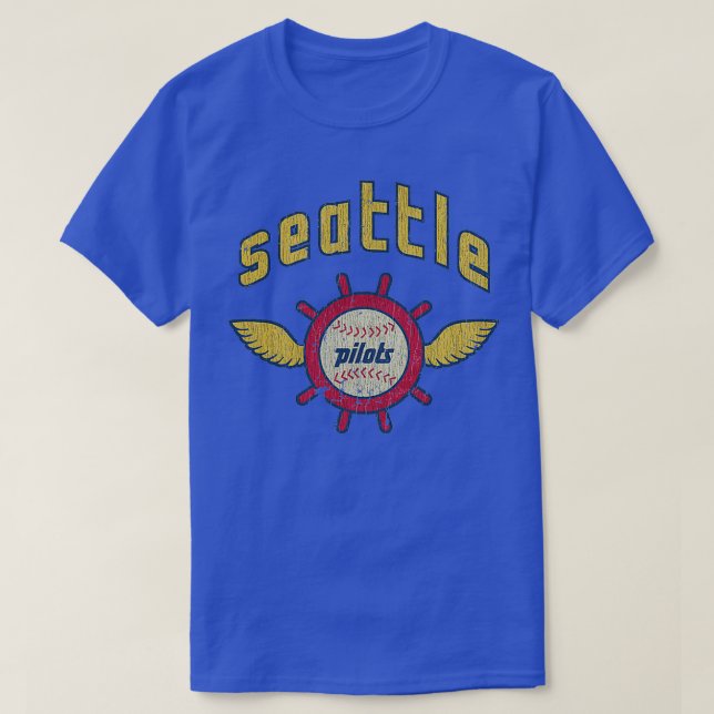 Camiseta Vintage de béisbol Seattle Pilots  (Diseño del anverso)