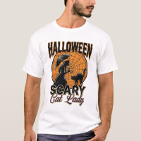Camiseta Vintage de Bruja de Halloween Señora Gato