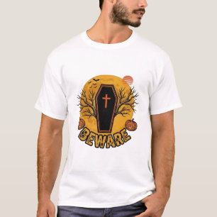 Camiseta vintage de calabaza de ataúd de Halloween