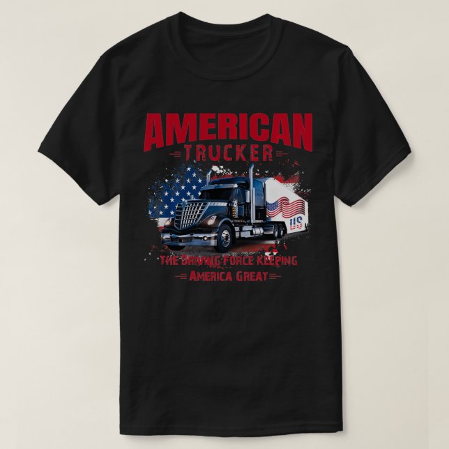 Camiseta Vintage de camionero americano para hombres padre  (Diseño del anverso)