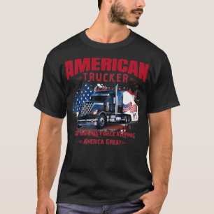 Camiseta Vintage de camionero americano para hombres padre 