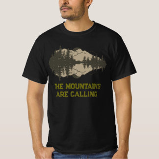 Camiseta vintage de camping "Las montañas están ll