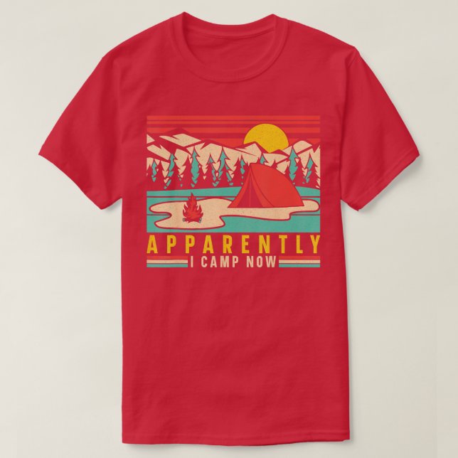 Camiseta Vintage de carpas de campamento retro aparentement (Diseño del anverso)