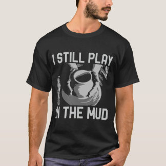 Camiseta Vintage de cerámica que todavía toco en el barro