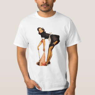 Camiseta Vintage de Chica Pin-Up