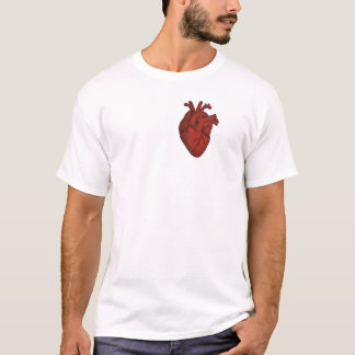Camiseta Vintage de Corazón Anatómico Rojo