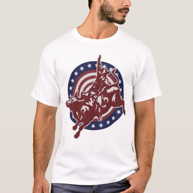 Camiseta Vintage de Cowboy Rider de Rodeo (Anverso)