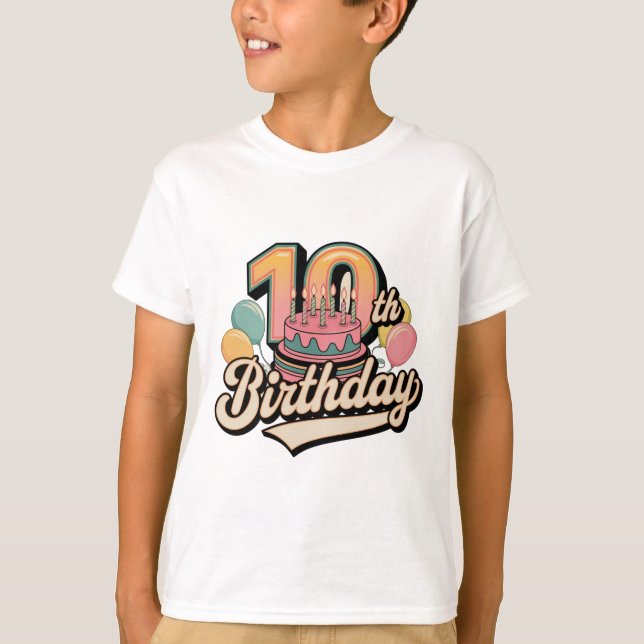 Camiseta Vintage de cumpleaños 10 (Anverso)
