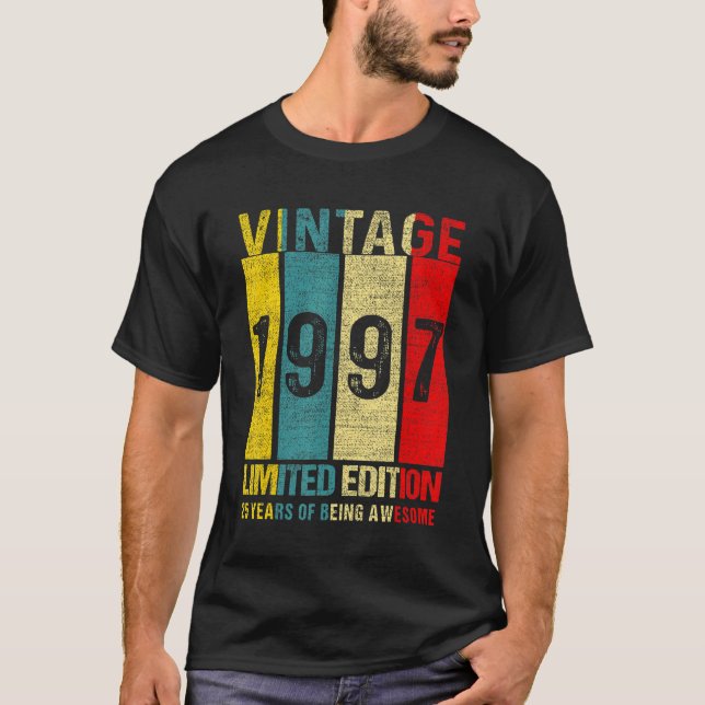 Camiseta Vintage de cumpleaños 1997 25 años (Anverso)