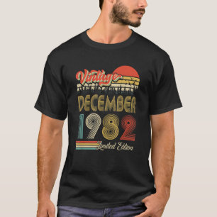 Camiseta Vintage de cumpleaños 40 hombres diciembre 1982