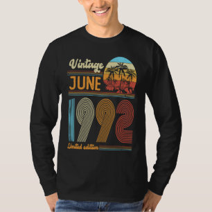 Camiseta Vintage de cumpleaños de 31 años junio 1992 Mujere