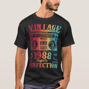 Camiseta Vintage de cumpleaños de 35 años 1988 Mujeres Homb