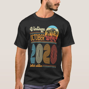 Camiseta Vintage de cumpleaños de 3 años octubre 2020 Chica