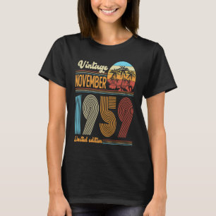 Camiseta Vintage de cumpleaños de 64 años noviembre 1959 Mu