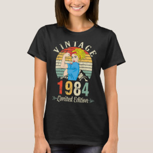 Camiseta Vintage De Cumpleaños De Mujeres En 1984 De 38 Año