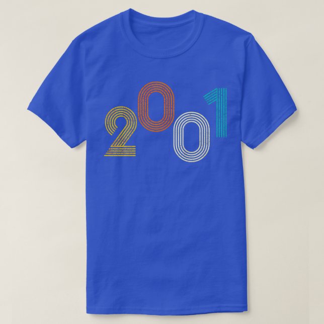 Camiseta Vintage de cumpleaños retro 2001 (Diseño del anverso)