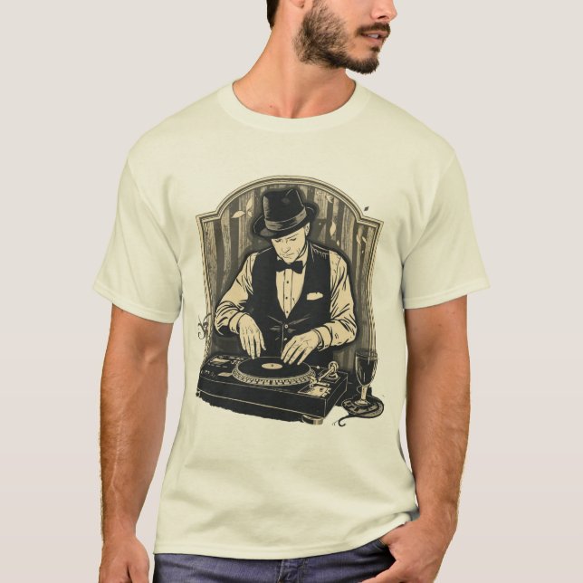 Camiseta vintage de DJ de speakeasy (Anverso)