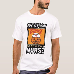 Camiseta Vintage de Enfermera de Halloween Calabaz