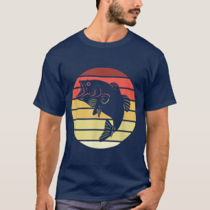 Camiseta Vintage de estilo retro de pescado515 