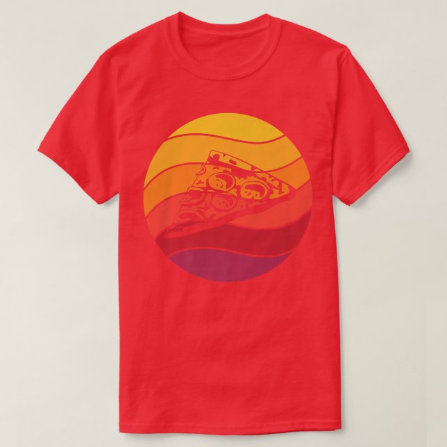 Camiseta Vintage de estilo retro Pizza Slice  (Diseño del anverso)