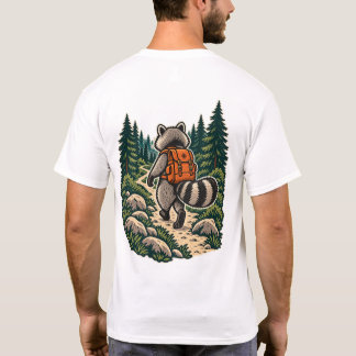 Camiseta Vintage de Exterior de Mapache que Camina