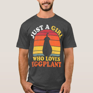 Camiseta Vintage de frutas de berenjena sólo un Chica que a