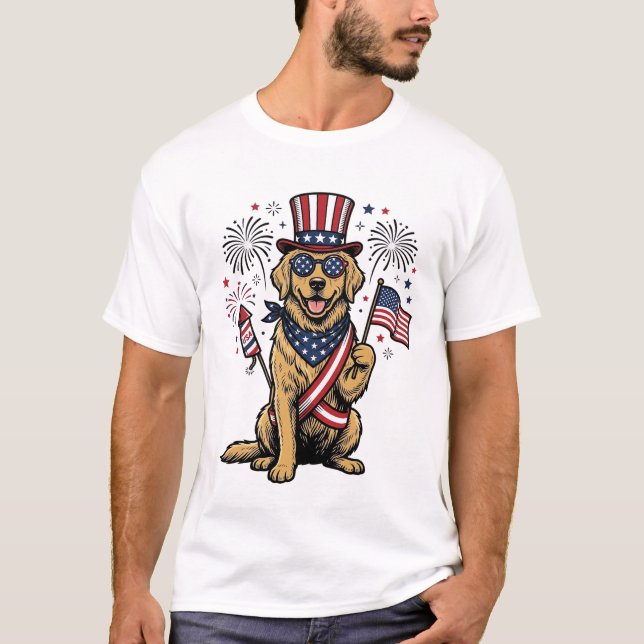 Camiseta Vintage de Fuegos Artificiales de Retriev (Anverso)