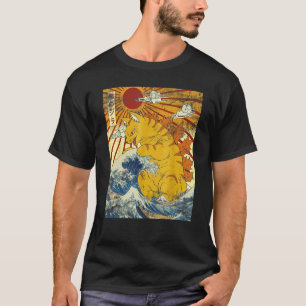 Camiseta Vintage de Gato Divertido Catzilla, Camis