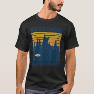 Camiseta Vintage de gato negro de sirviente personal de gat