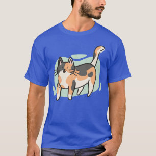 Camiseta vintage de gatos multicolor