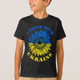Camiseta Vintage de girasol de la bandera de Ucran