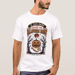 Camiseta Vintage de Halloween Calabaza Grabada Esp