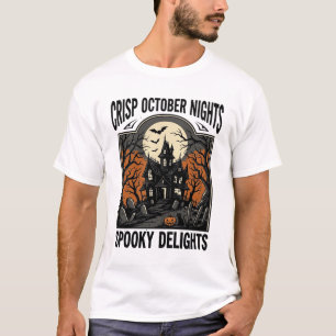 Camiseta Vintage de Halloween con Noche de Octubre