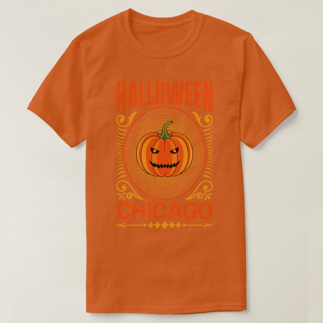 Camiseta Vintage de Halloween de Chicago (Diseño del anverso)
