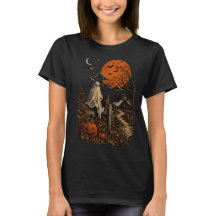 Camiseta vintage de Halloween de fantasma y gato n