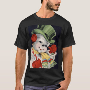 Camiseta vintage de hombre de nieve