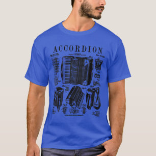 Camiseta Vintage de instrumentos acordeonistas del jugador 