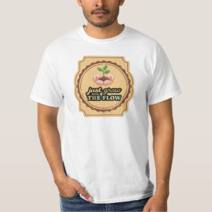 Camiseta vintage de jardinería neutra boho