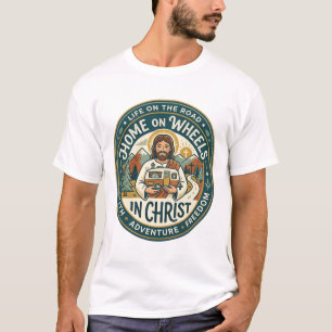 Camiseta Vintage de Jesús RV Camper Life Gráfica C