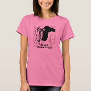 Camiseta Vintage de juegos de sombra de marionetas de mano 